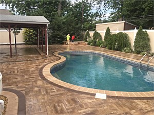 cambridge sahara chestnut lite pool patio sahara bullnose coping